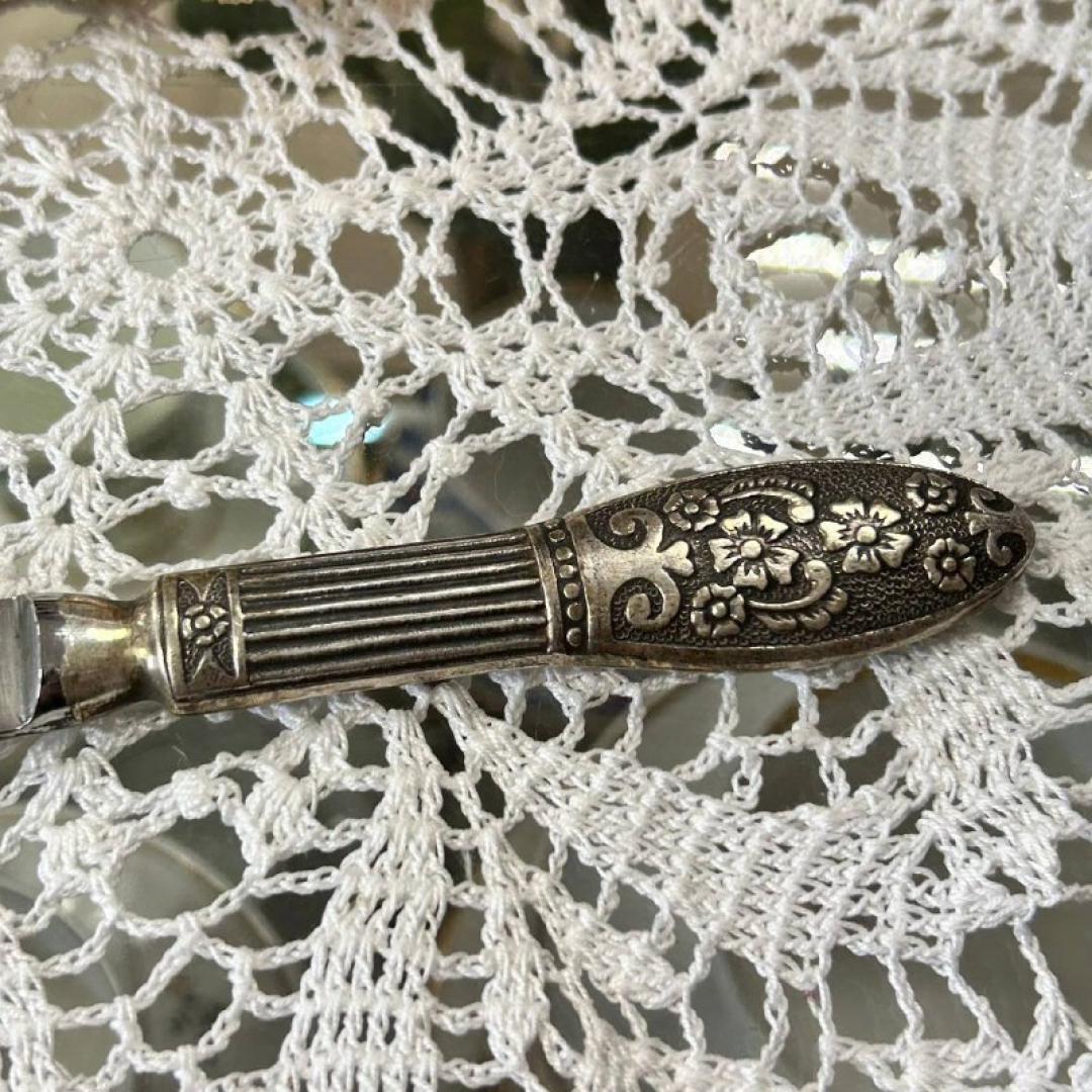 Столовые ножи "Ромашка" Режевский МЗ. Мнц с серебрением, нерж сталь. Цена за 6шт. Картинка 4